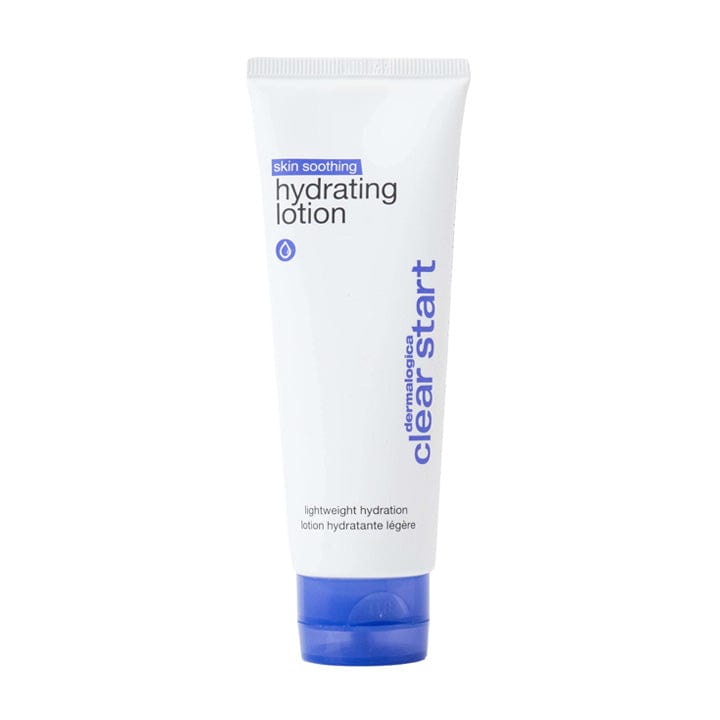 Eine Tube Skin Soothing Hydrating Lotion von auf weißem Hintergrund.